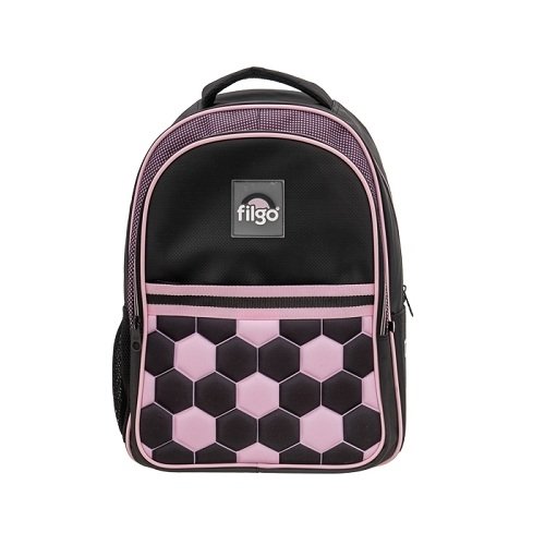 Mochila Filgo starpak 18" - futbol rosa-negro