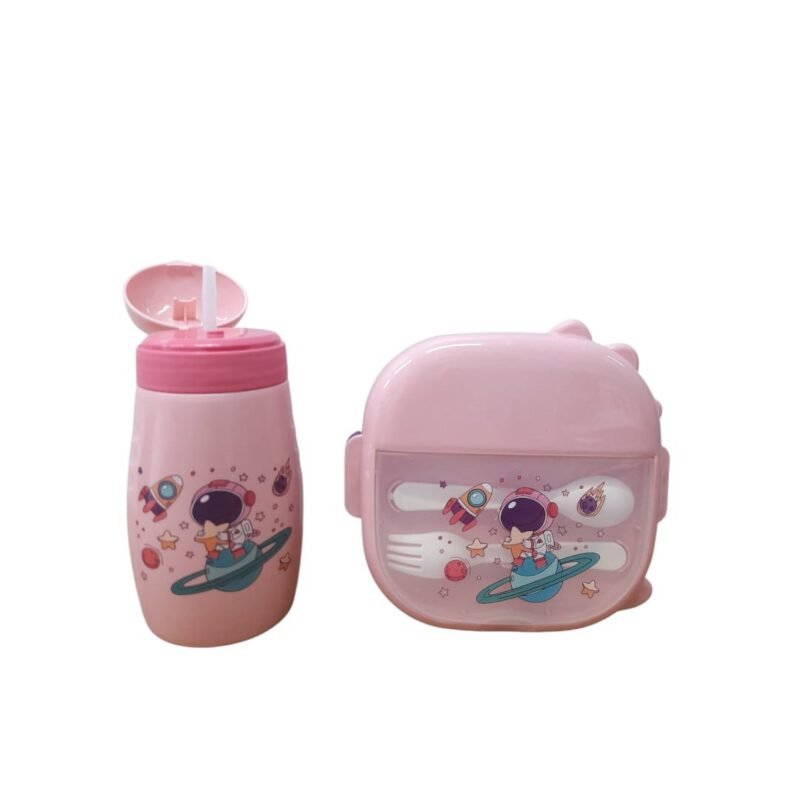 Lonchera Rosa con Botella