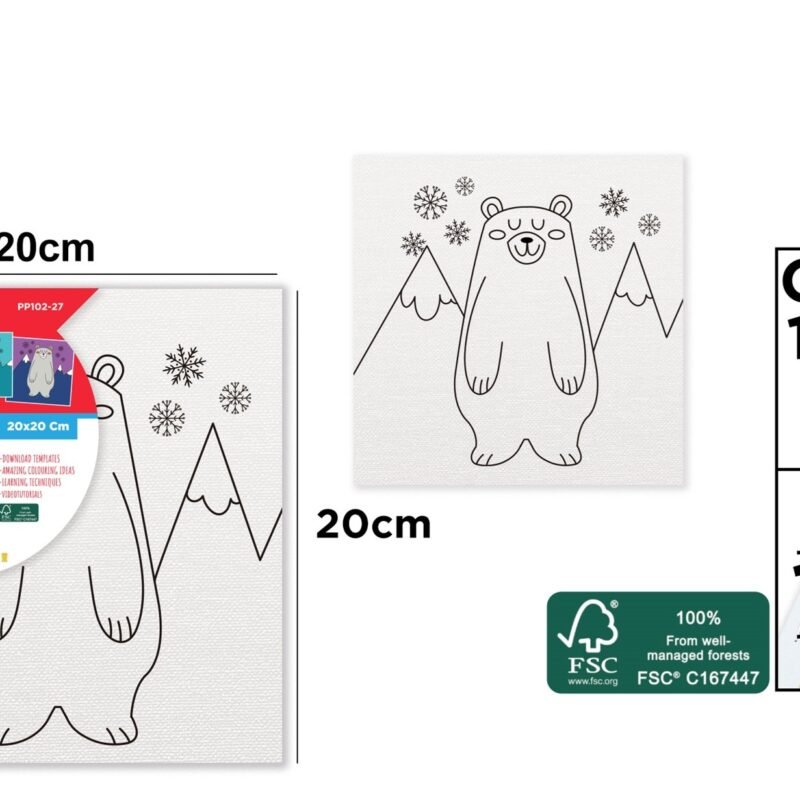 Bastidor con diseño para colorear 20 x 20cm main paper