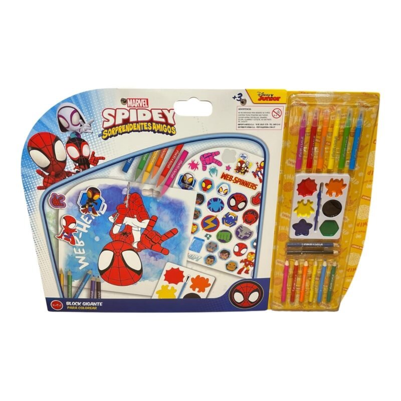 Block gigante p/colorear spidey davinci kids