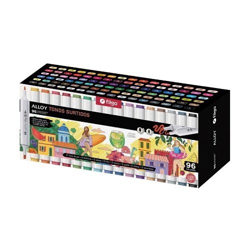 Marcador Filgo artistico alloy estuche 96 surtido