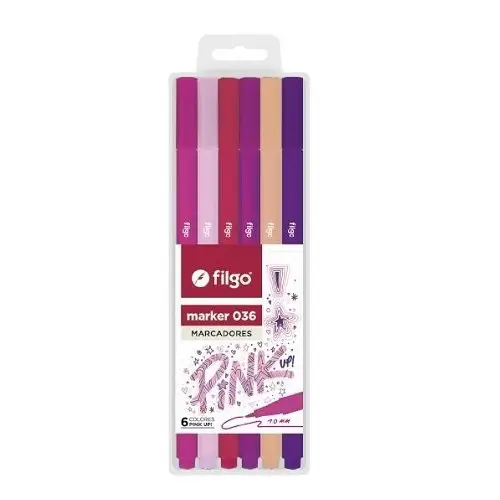 marcador Filgo marker 036 - estuche 6 pink up!