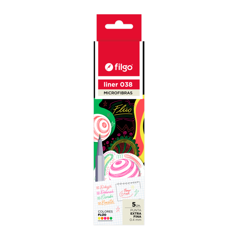 Fibras 038 Colores Fluo x5 Filgo