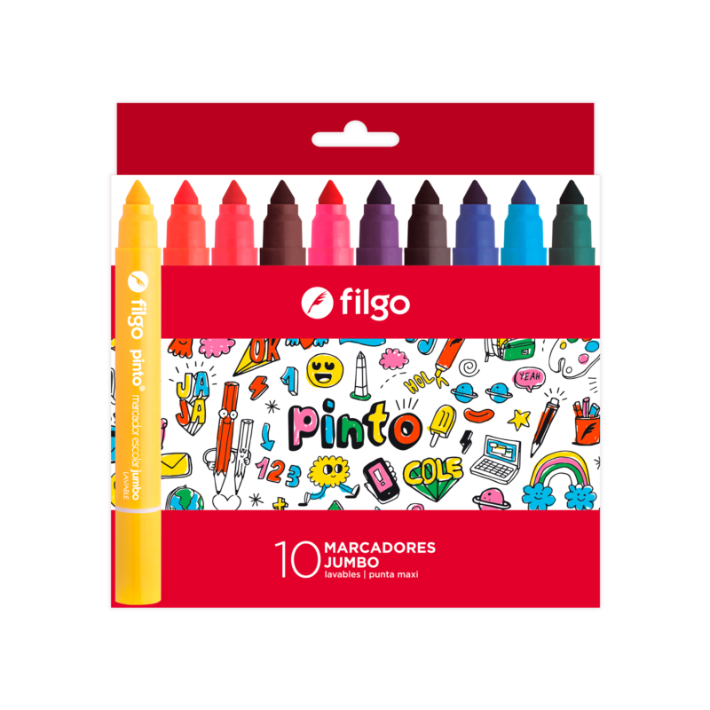 Marcadores Jumbo x10 Filgo