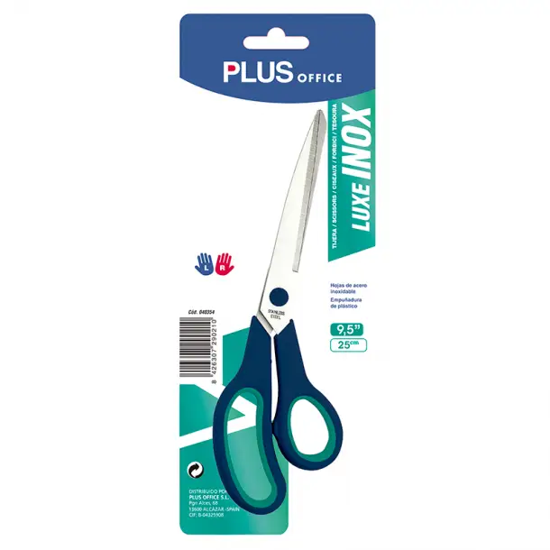 Tijera plus office 25 cm en blister