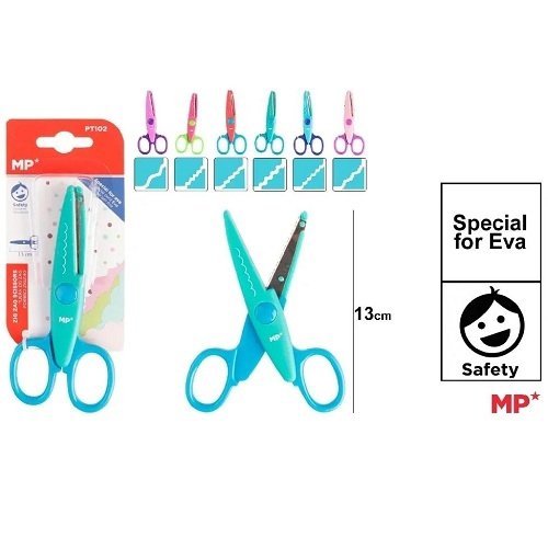 Tijera zig zag main paper escolar 13 cm