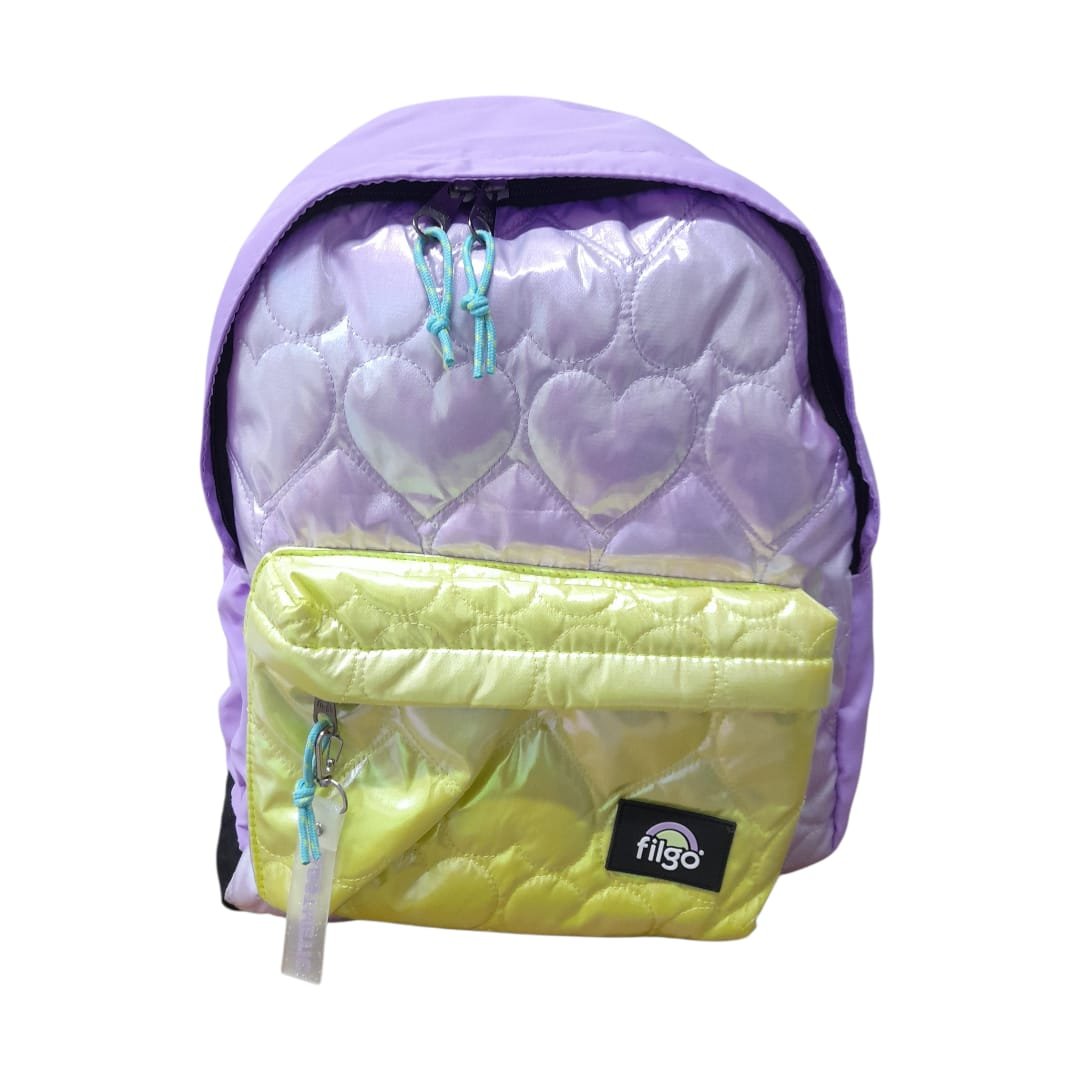 Mochila Filgo keiway aesthetic17″ / matelaseado violeta pastel